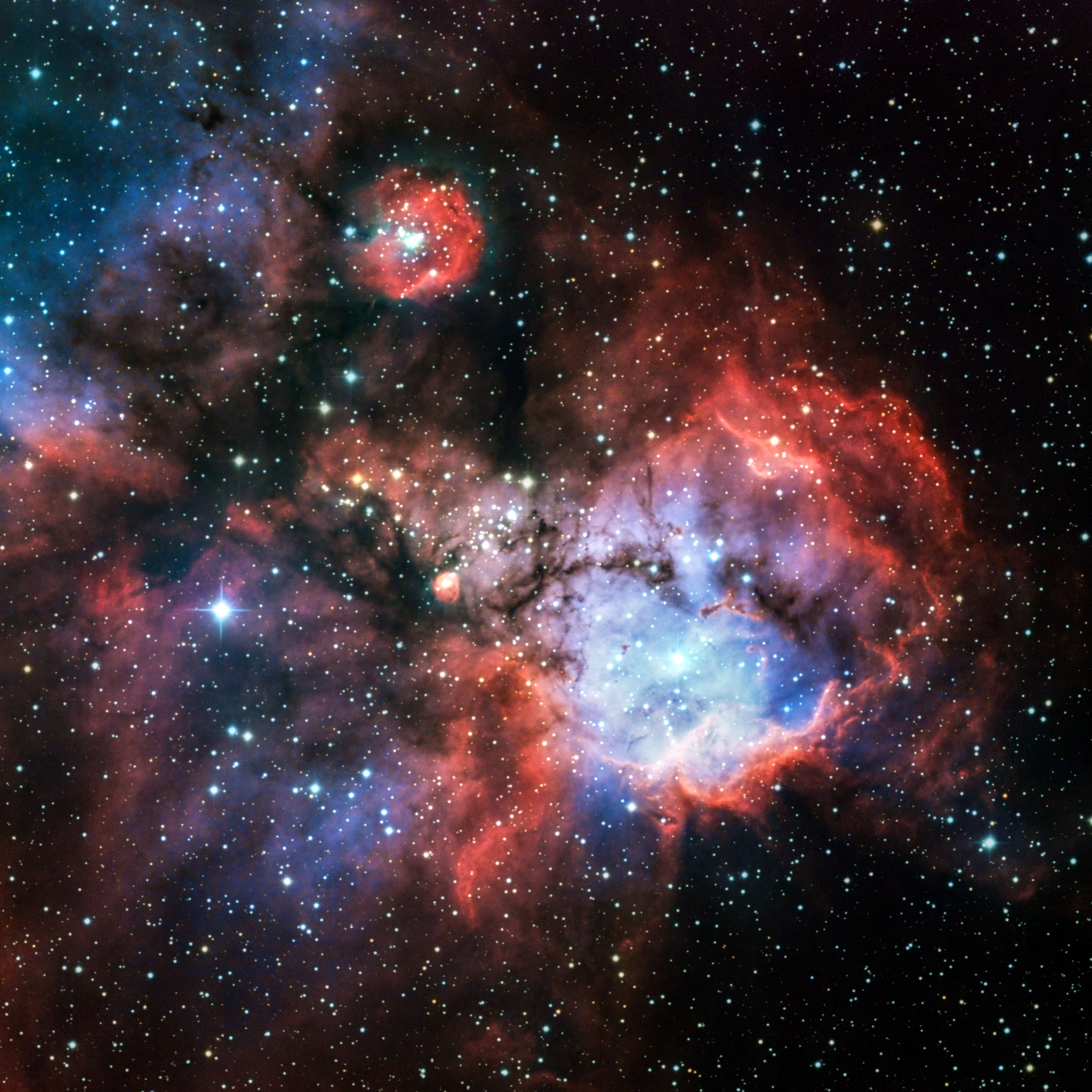 NGC 2467 The Skull and Crossbones Nebula | Telescope Live
